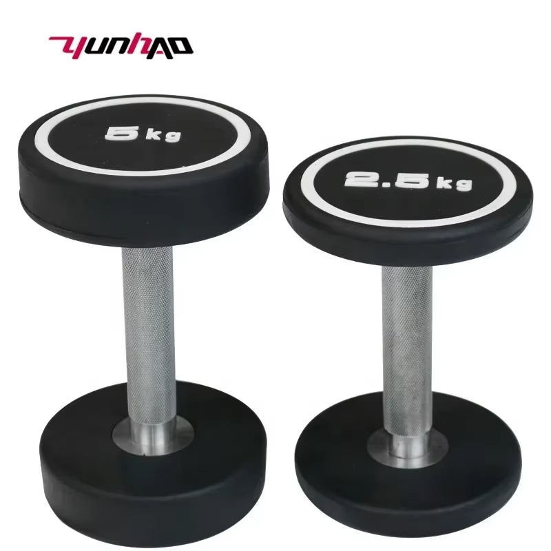 Wholesale Home Gym Custom Logo 2.5-50 KG PEV round Dumbbell Set for Strength Training