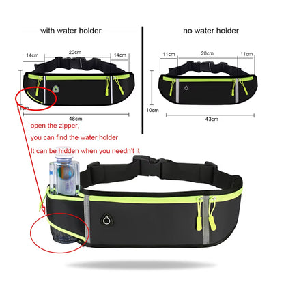 Running Bag Waist Bag Sports Phone Bag Men Women Waterproof Gym Bag Hold Water Cycling Phone Case Running Belt Portable