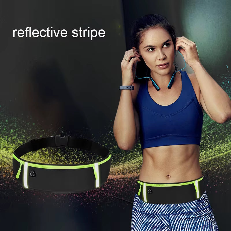 Running Bag Waist Bag Sports Phone Bag Men Women Waterproof Gym Bag Hold Water Cycling Phone Case Running Belt Portable