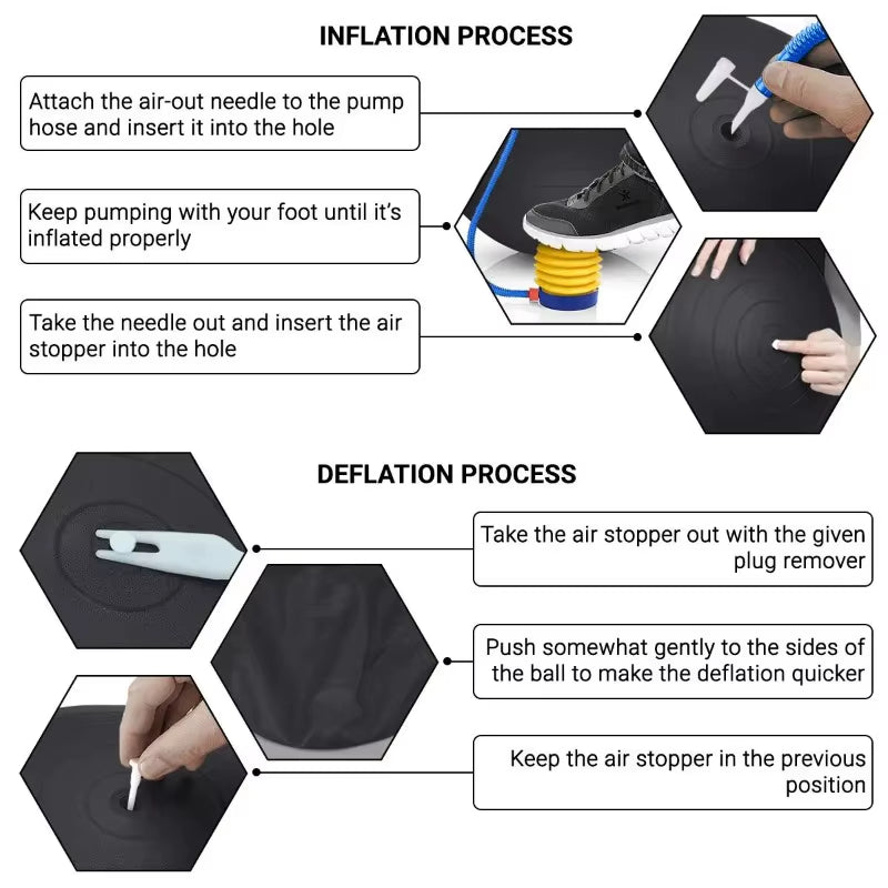 65/75/85Cm Yoga Ball Exercise Ball Pregnancy Pilates Ball Physiotherapy Rehabilitation Yoga Accessories Home Gym Equipment