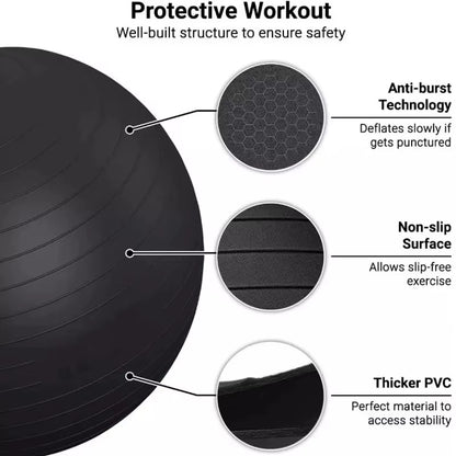 65/75/85Cm Yoga Ball Exercise Ball Pregnancy Pilates Ball Physiotherapy Rehabilitation Yoga Accessories Home Gym Equipment