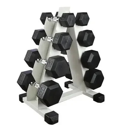 Weight Lifting Fitness Equipment Dumbbell Black Rubber Coated Hex Dumbbell Gym Weights Musculation
