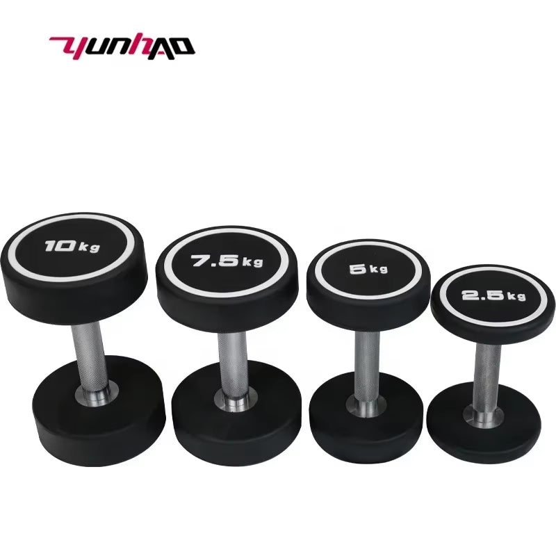 Wholesale Home Gym Custom Logo 2.5-50 KG PEV round Dumbbell Set for Strength Training