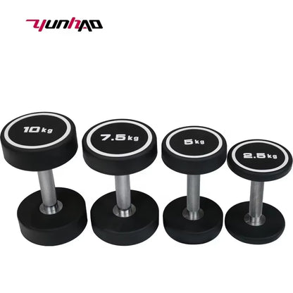 Wholesale Home Gym Custom Logo 2.5-50 KG PEV round Dumbbell Set for Strength Training