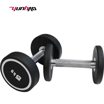 Wholesale Home Gym Custom Logo 2.5-50 KG PEV round Dumbbell Set for Strength Training